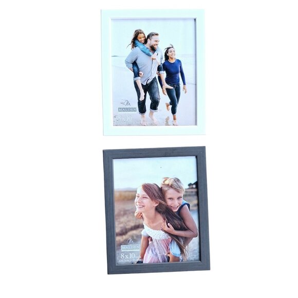 8x10 Malden Picture Frames In Black & White Finish With Easel Back - Picture 1 of 4